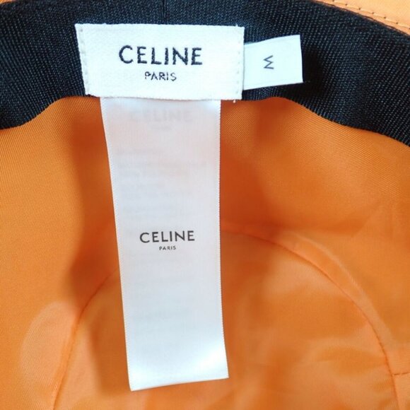 Celine Bucket M 2 aub 0930 C.38 no Hat Nylon Black main image 4